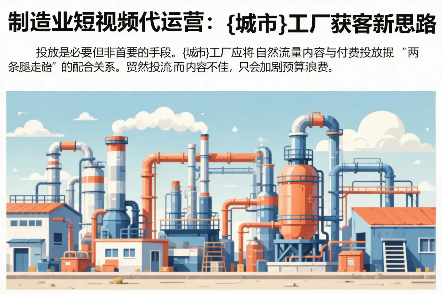 制造业短视频代运营：石家庄工厂获客新思路