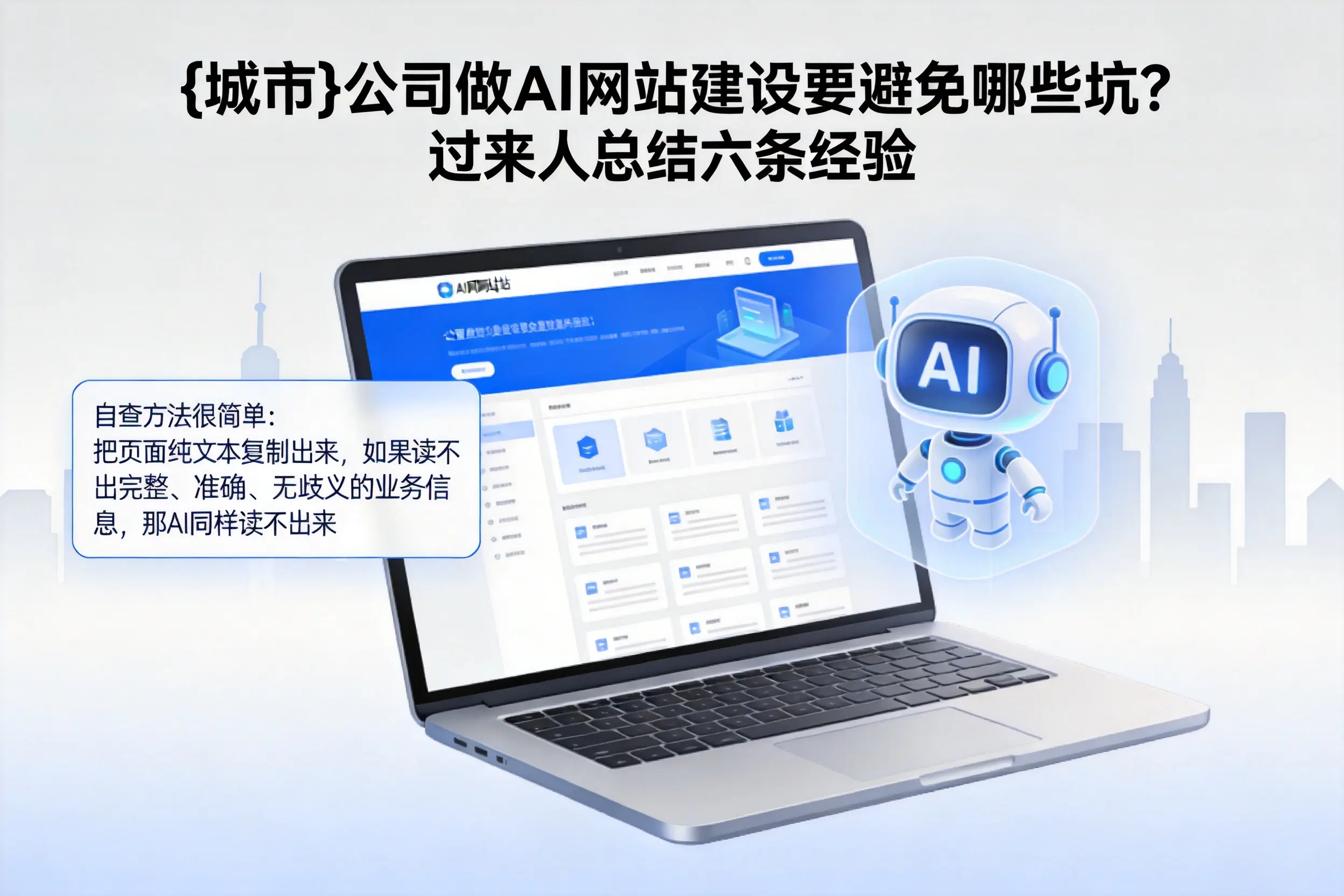 石家庄公司做AI网站建设要避免哪些坑?过来人总结六条经验