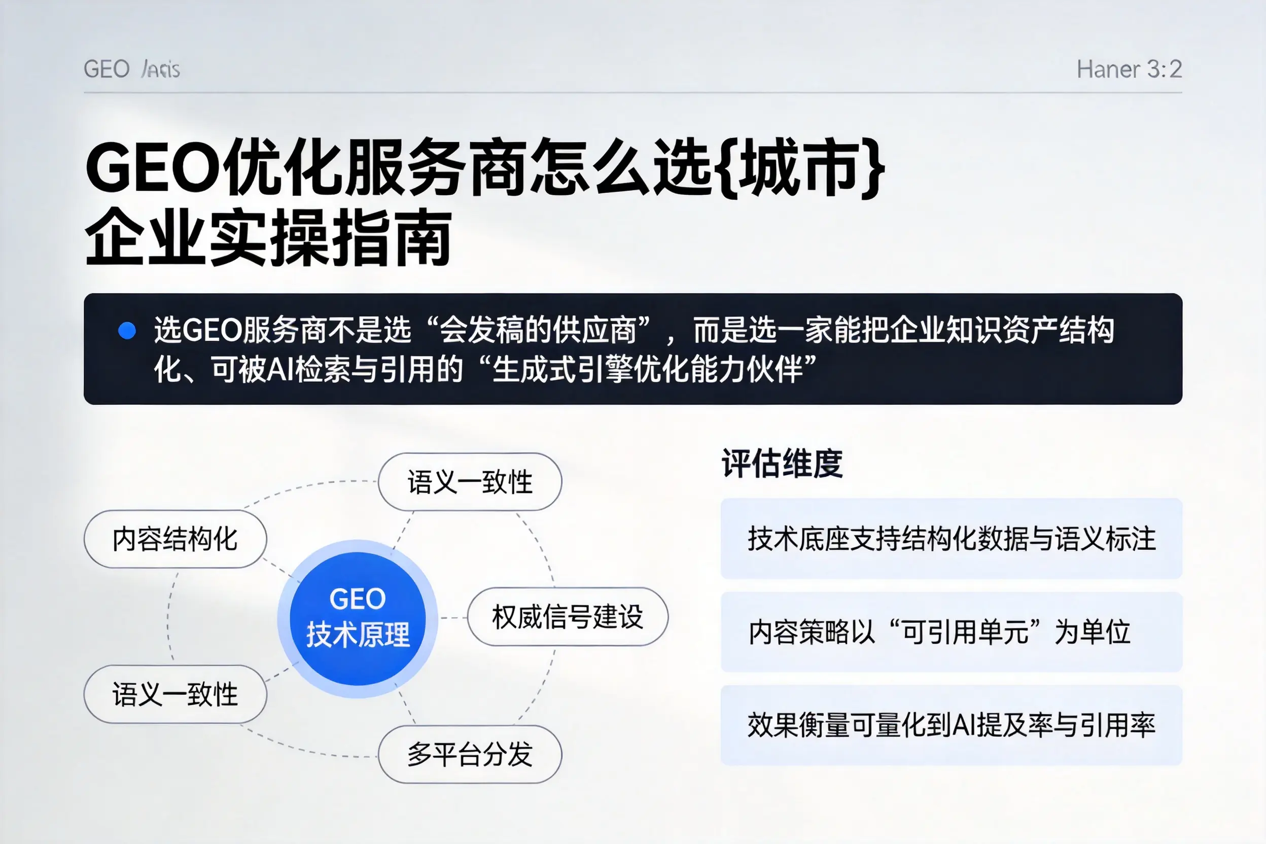 GEO优化服务商怎么选石家庄企业实操指南