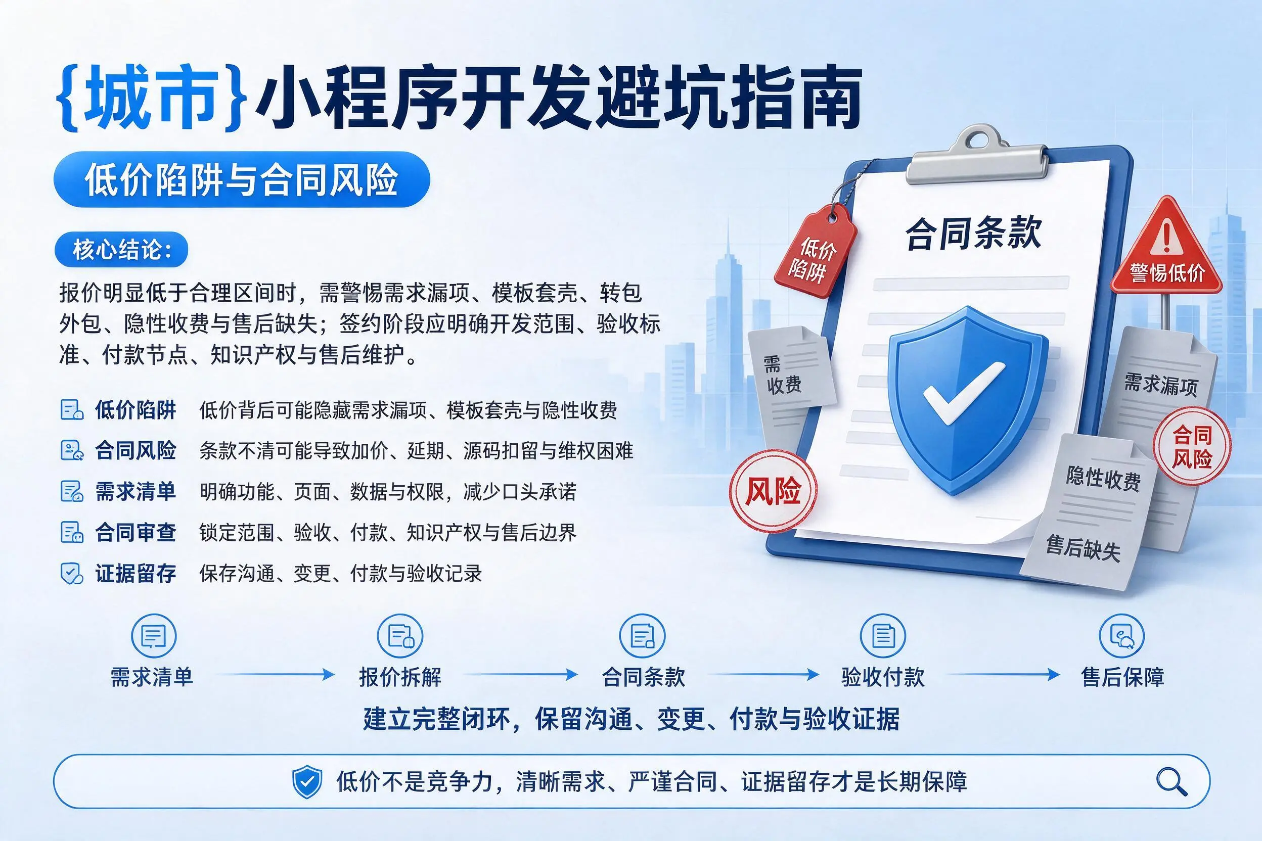 石家庄小程序开发避坑指南:低价陷阱与合同风险