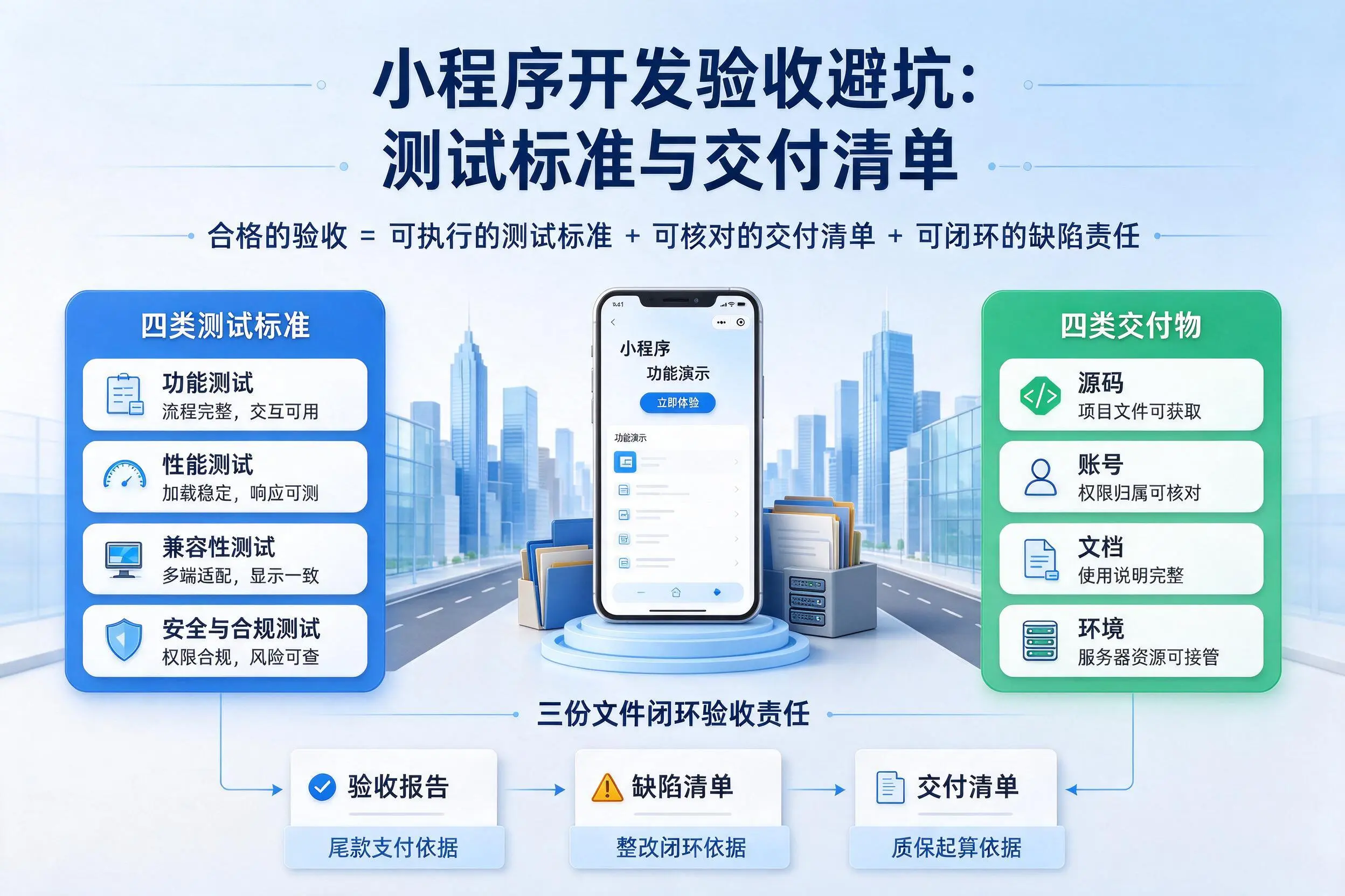石家庄小程序开发验收避坑：测试标准与交付清单