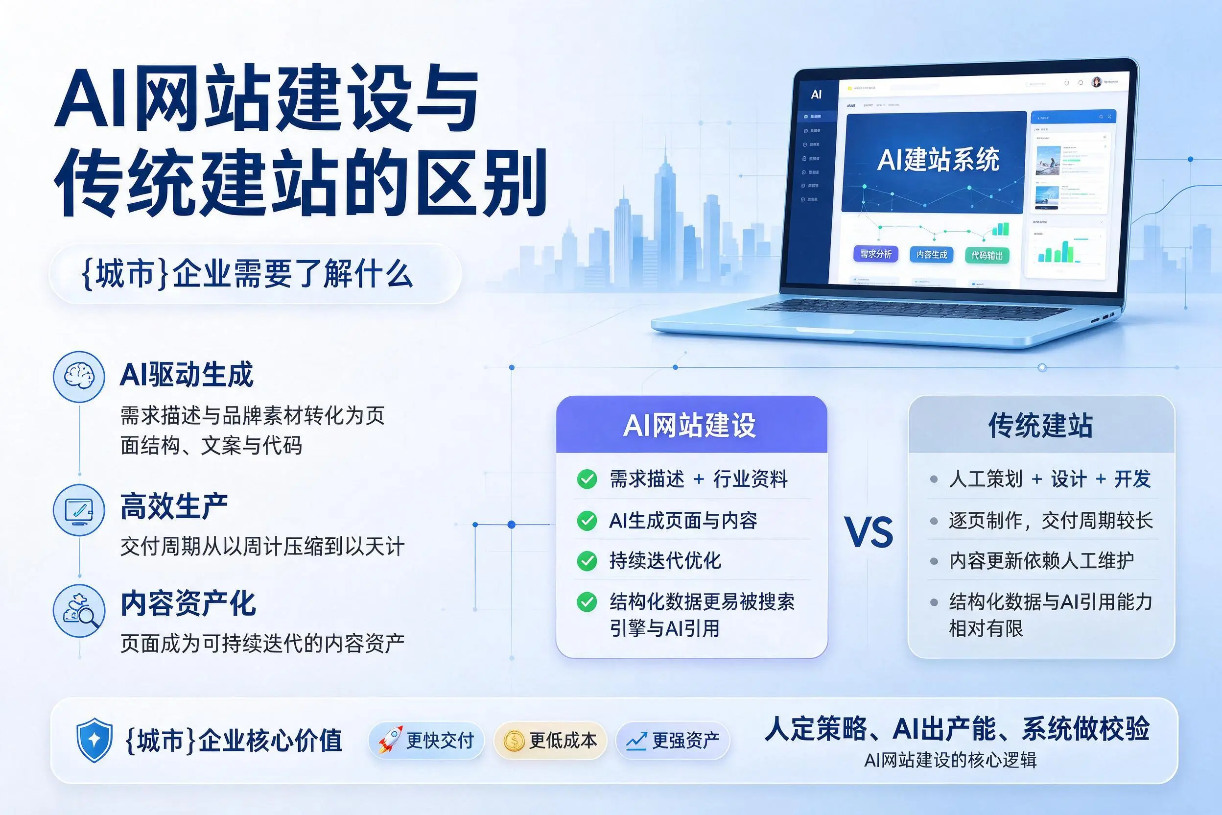 AI网站建设与传统建站的区别,石家庄企业需要了解什么