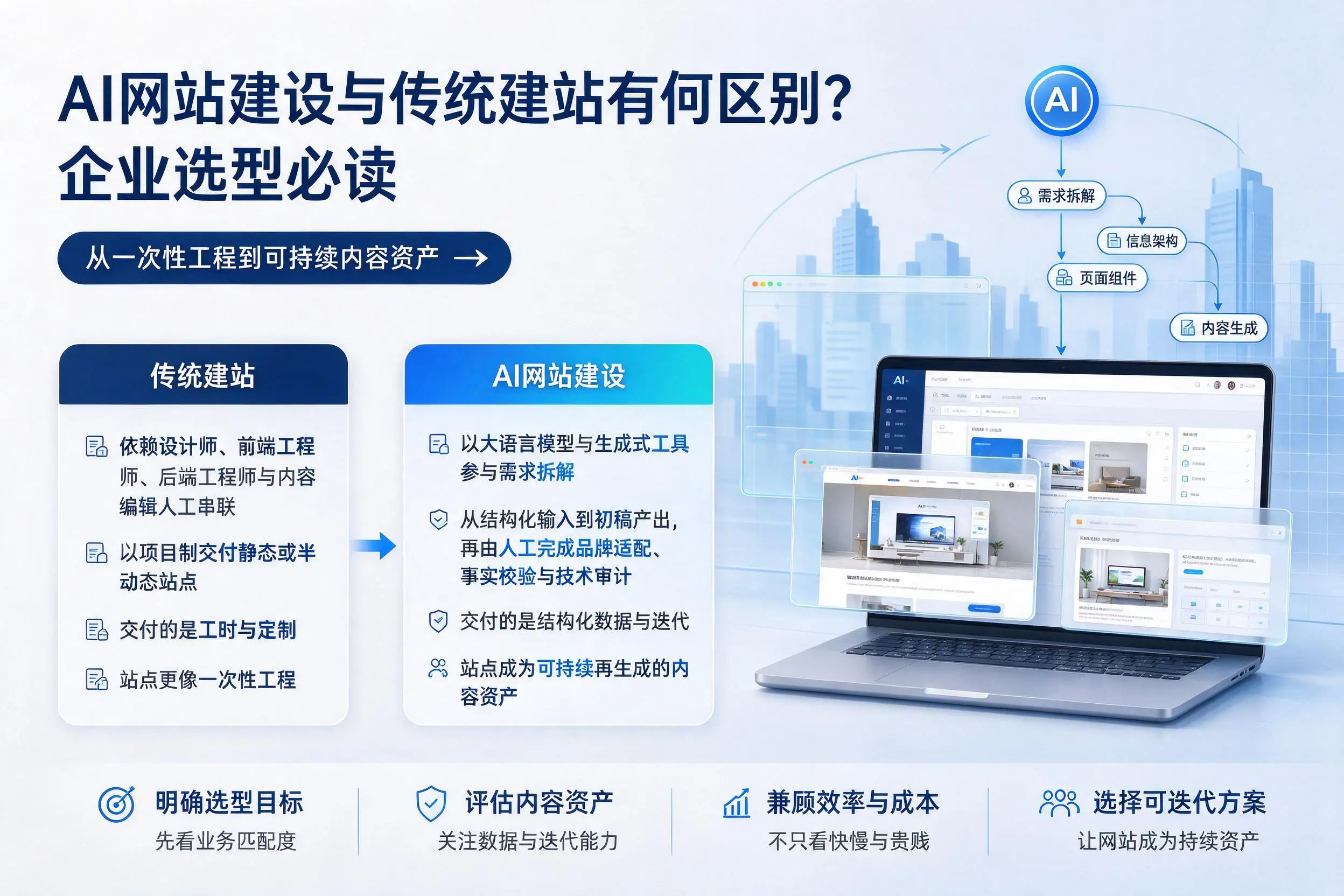 AI网站建设与传统建站有何区别？石家庄企业选型必读