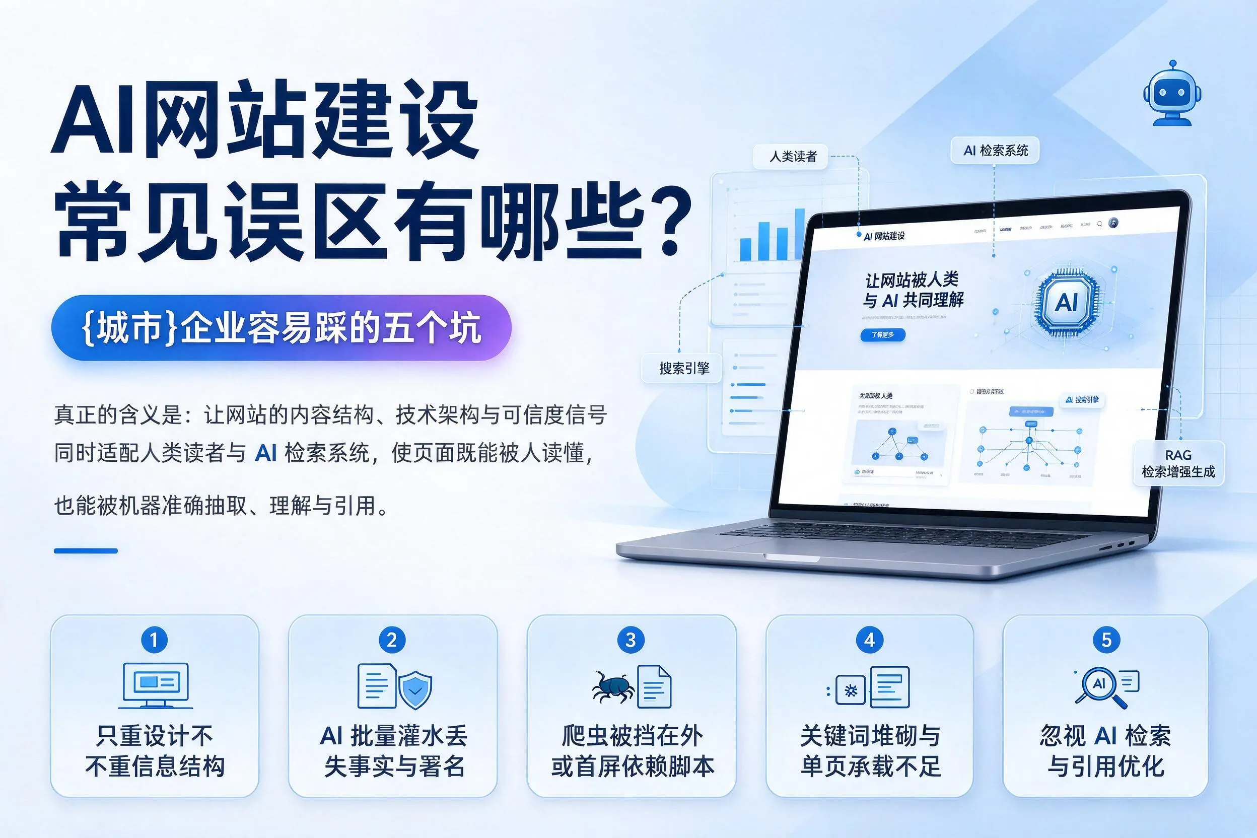 AI网站建设常见误区有哪些?石家庄企业容易踩的五个坑