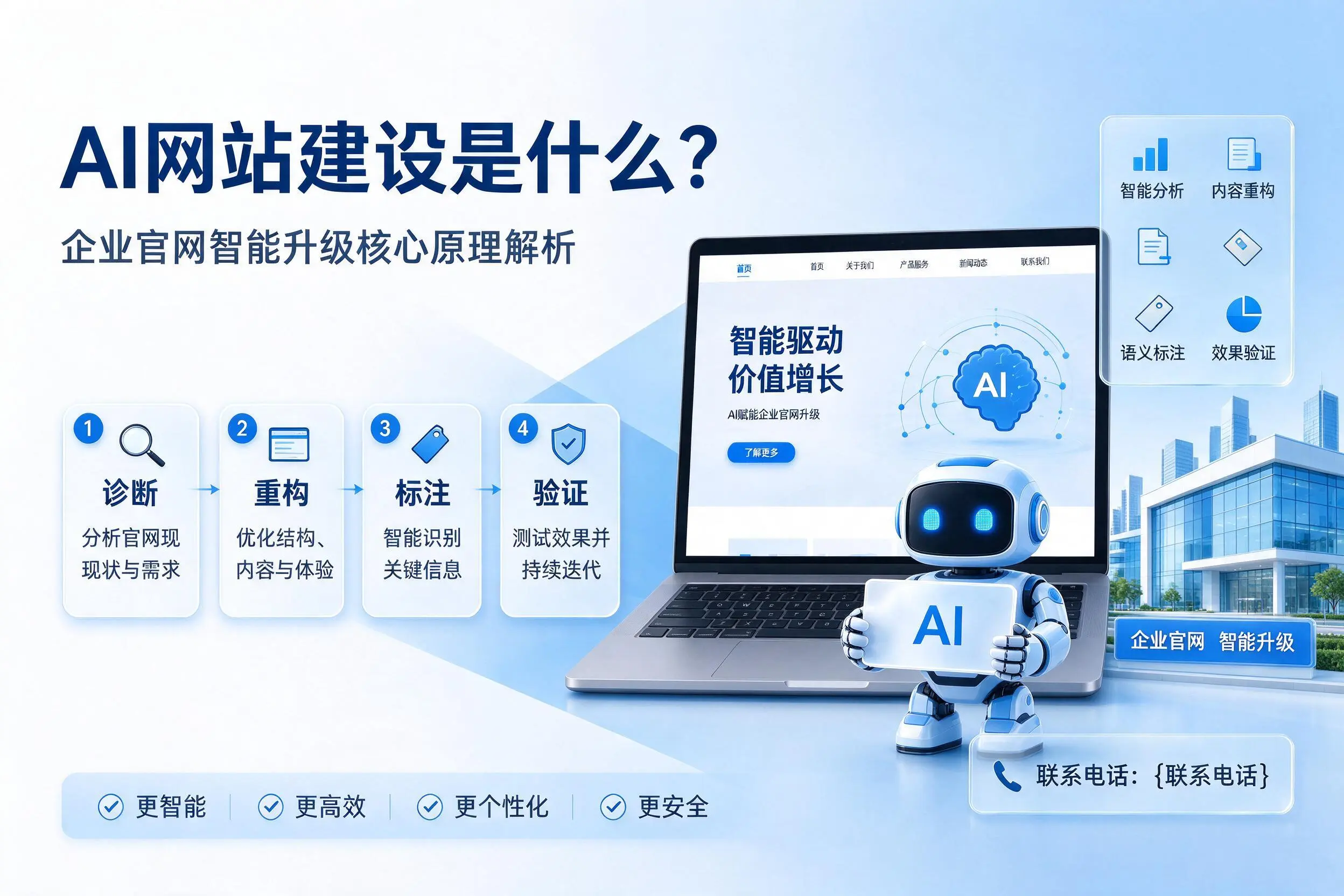 AI网站建设是什么？石家庄企业官网智能升级核心原理解析