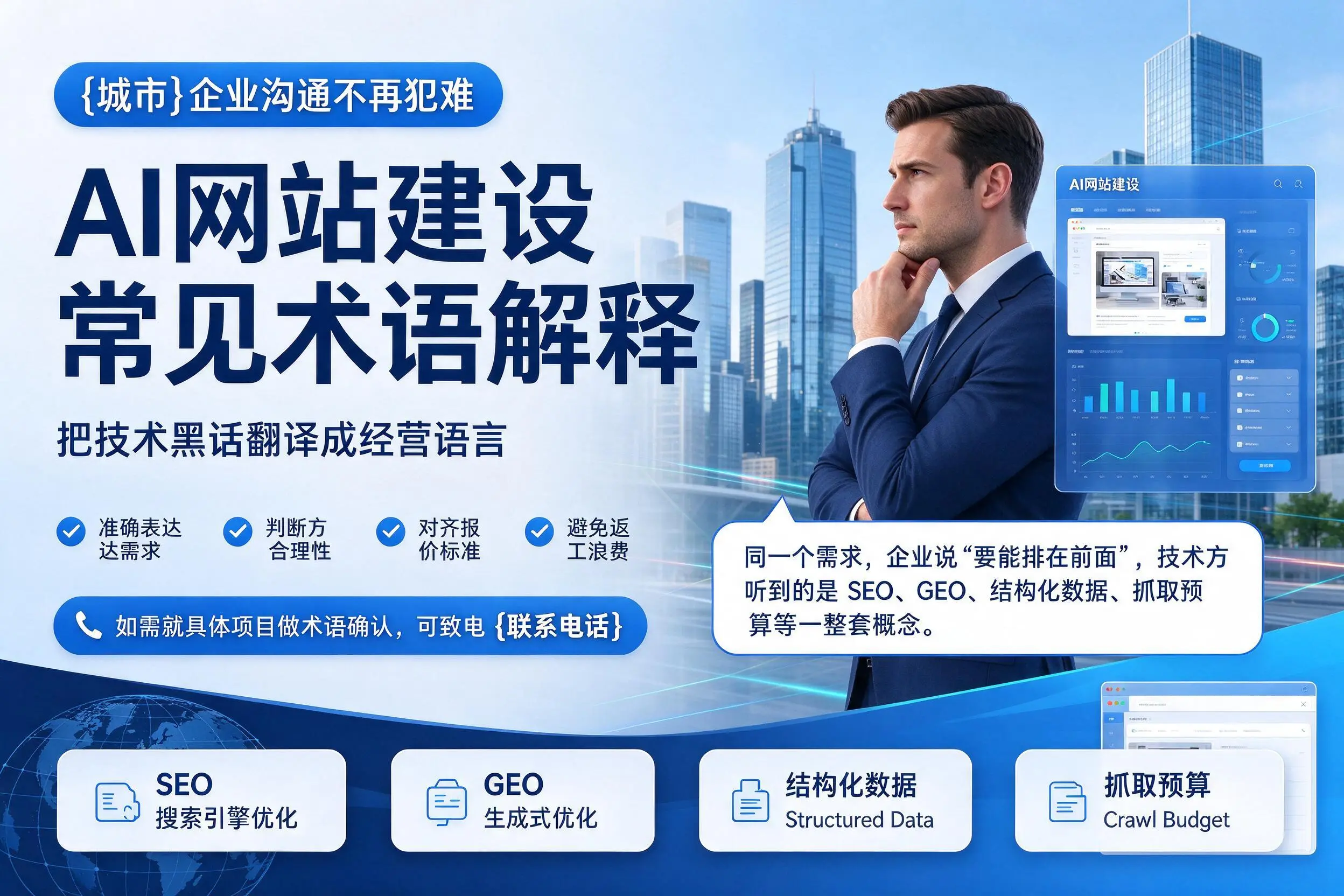 AI网站建设常见术语解释,石家庄企业沟通不再犯难