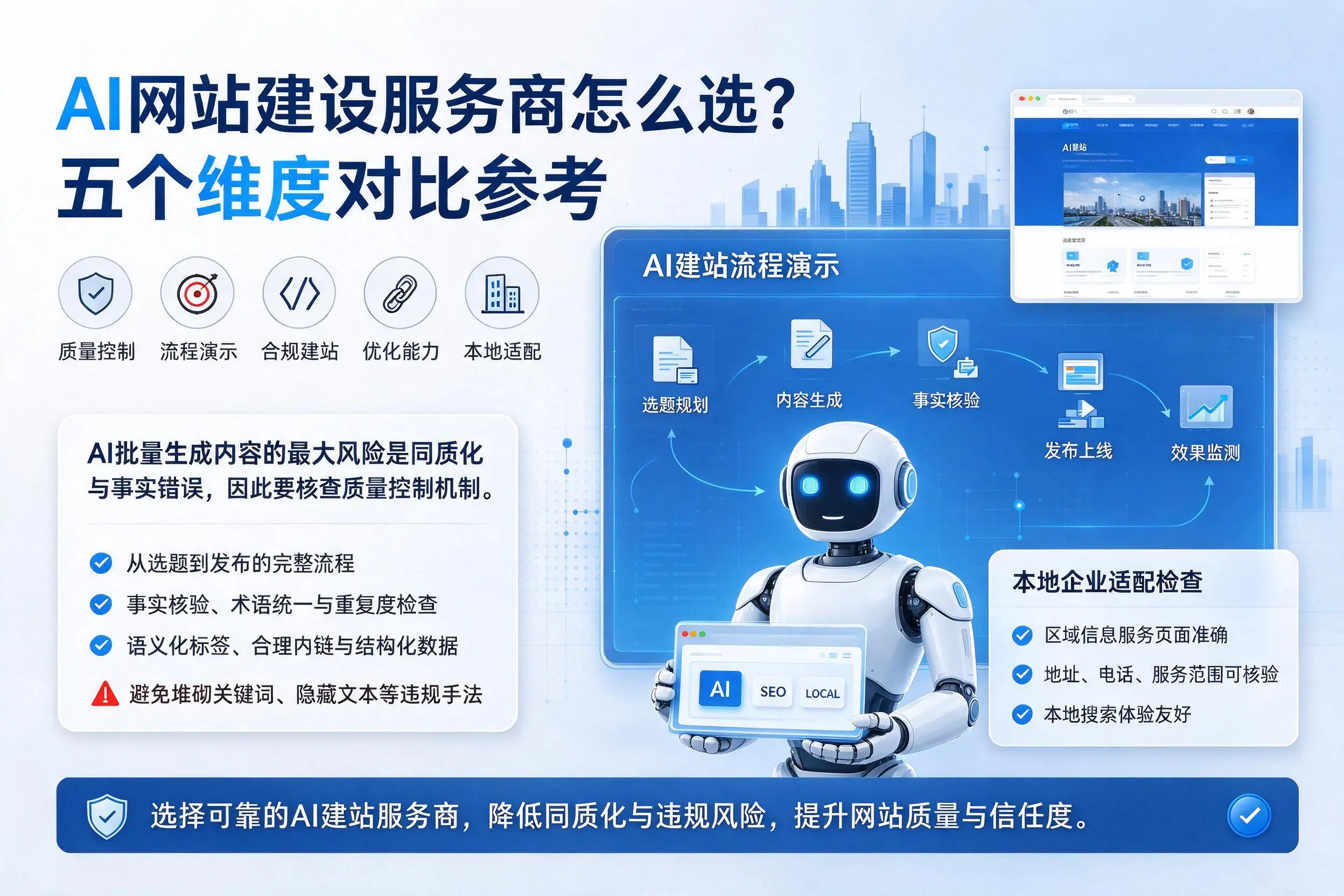 石家庄AI网站建设服务商怎么选?五个维度对比参考