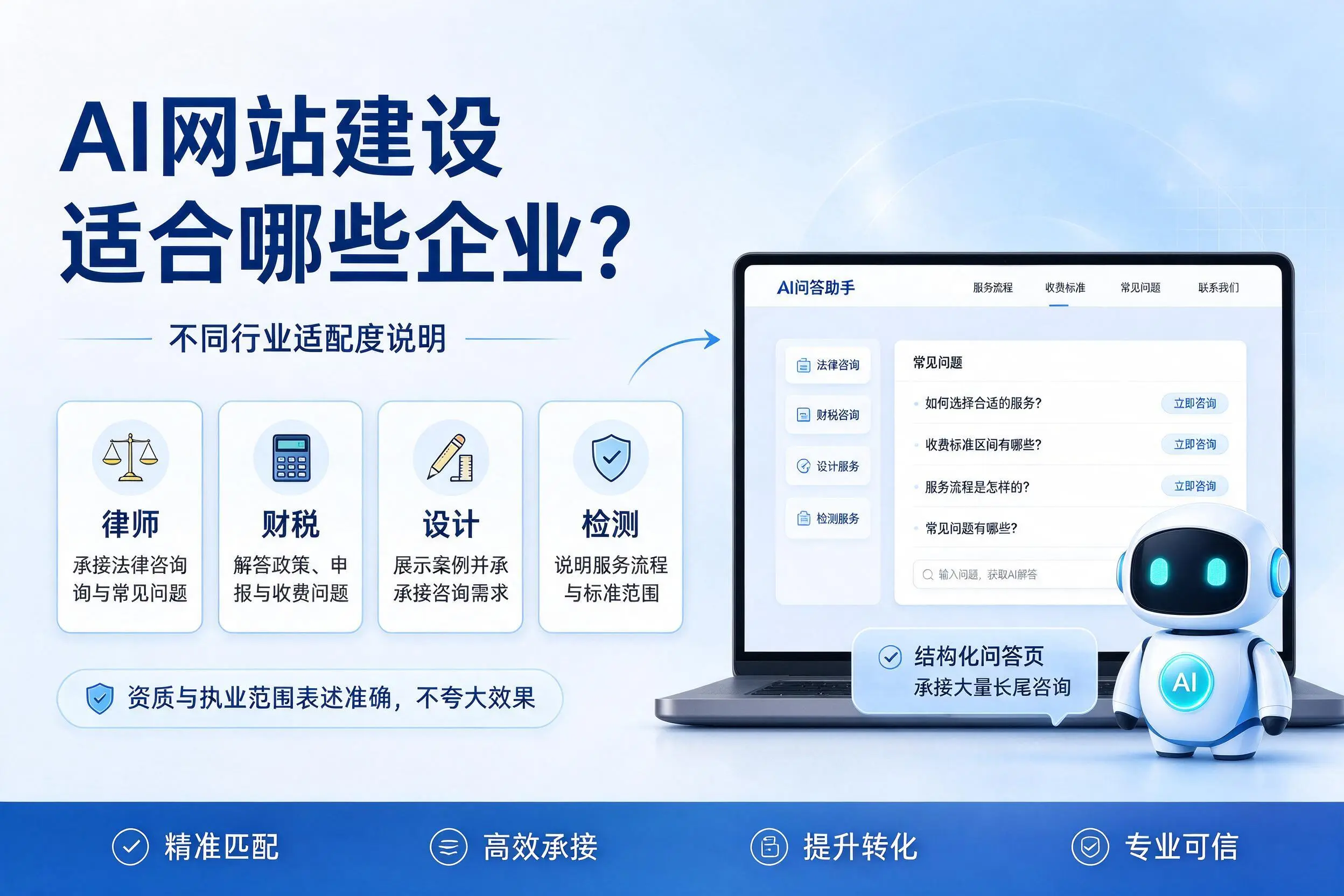 AI网站建设适合哪些企业?石家庄不同行业适配度说明