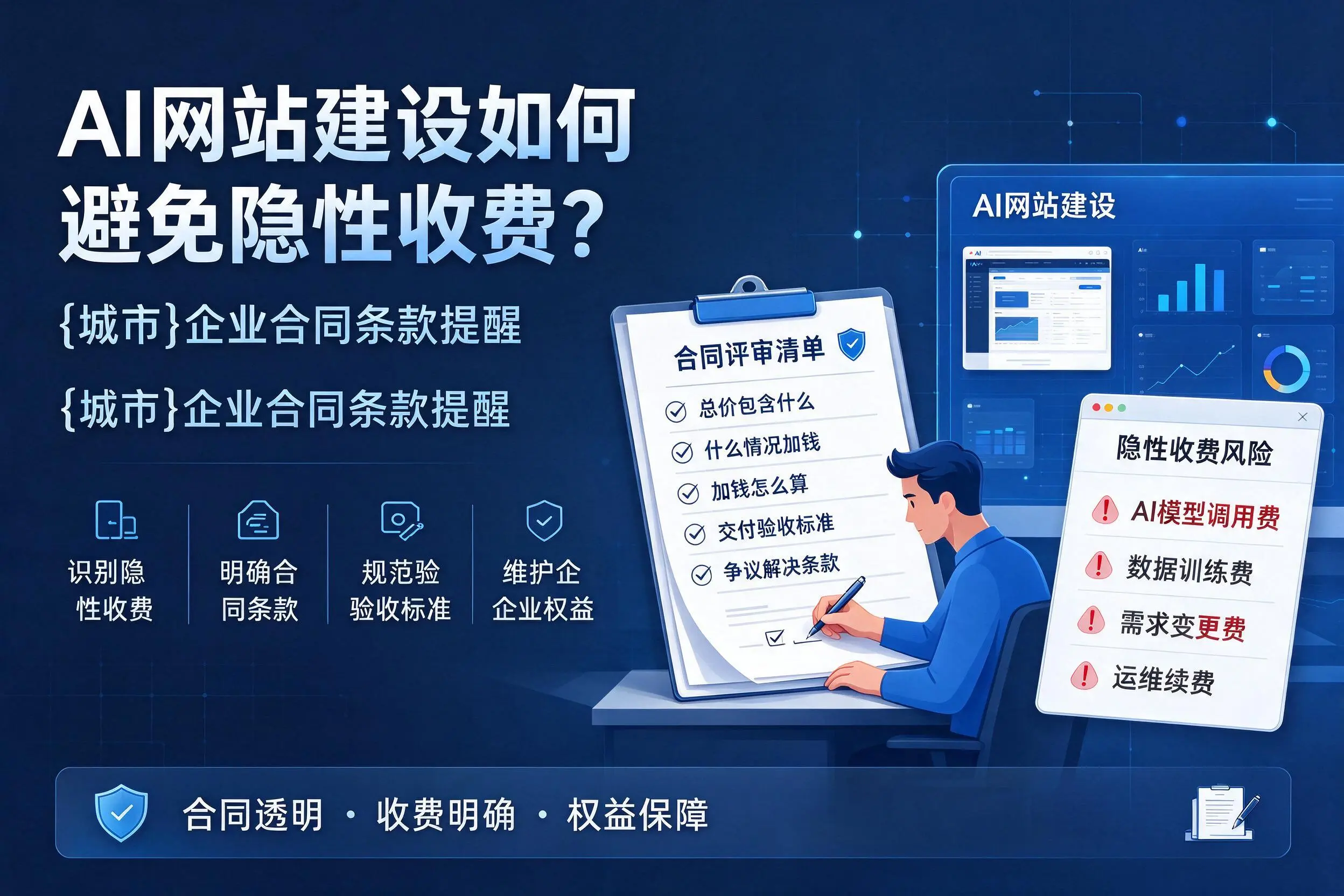 AI网站建设如何避免隐性收费?石家庄企业合同条款提醒