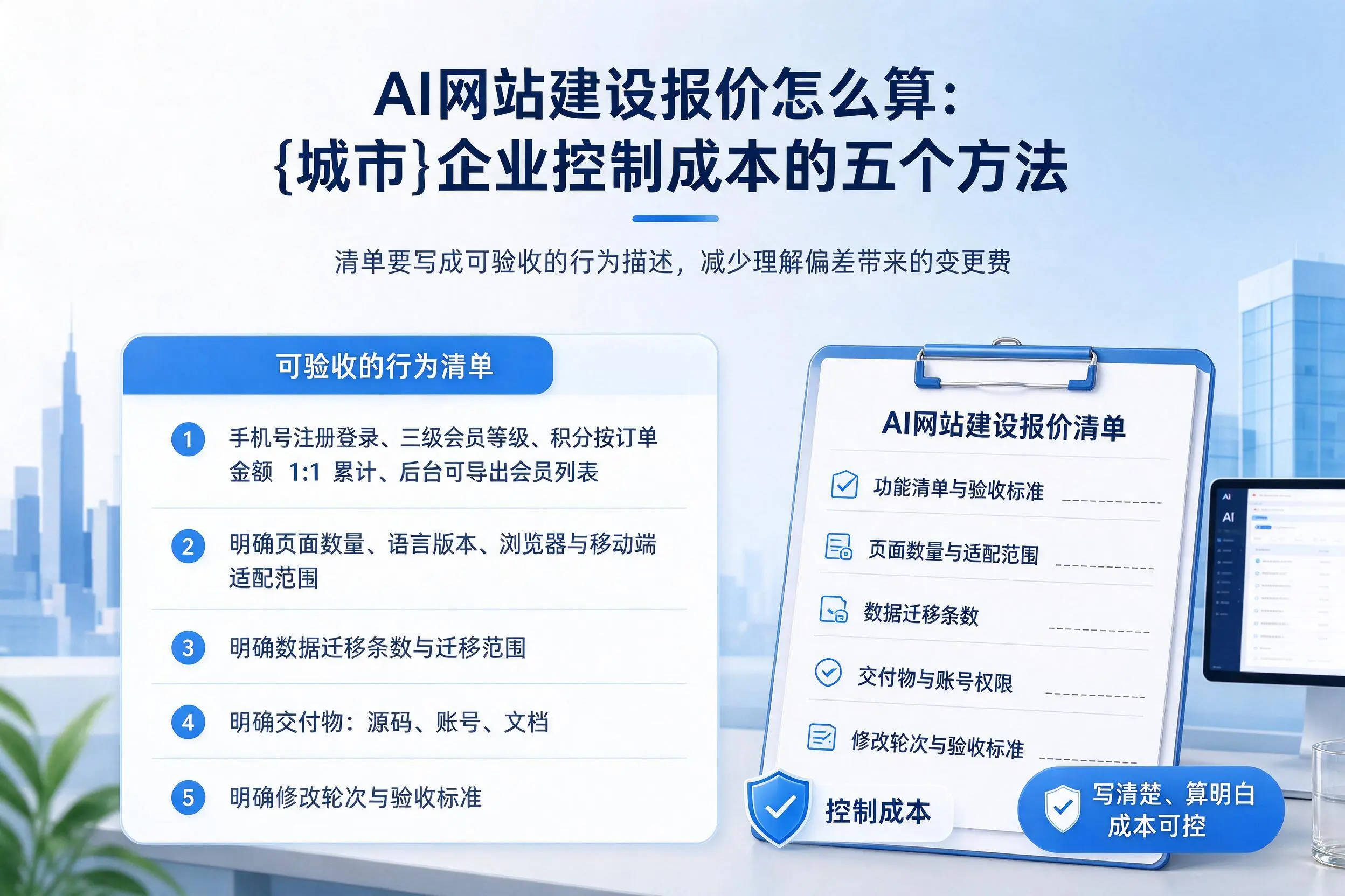 AI网站建设报价怎么算:石家庄企业控制成本的五个方法